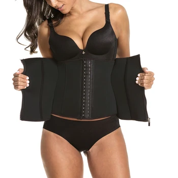

Women Waist Trainer Neoprene+Nylon Corset Zipper Body Shaper for Weight Loss Girdle Tops Tummy Underwear