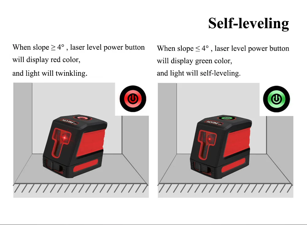Norm 2 линии лазерный уровень красный/зеленый самонивелирующийся лазерный нивелир вертикальный горизонтальный крест линия лазерный уровень измерительные инструменты