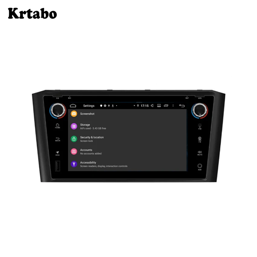 For TOYOTA Avensis 2003-2009 Android smart car navigation reversing image control large screen one machine recorder support DVD