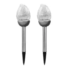 2 шт. Спайк Солнечный СВЕТОДИОДНЫЙ светильник для газона, стабильная производительность, без нагрева, безопасная персиковая лампа, наружная лампа для двора и сада