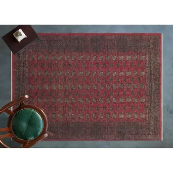 

Apex Motto 3 'x 7' Microfiber Red Runner Rug