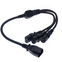 Высокое качество IEC 320 C14 штекер для 3XC13 Женский Y Тип сплиттер шнур питания, C14 до 3 x C13, 250 В/10A