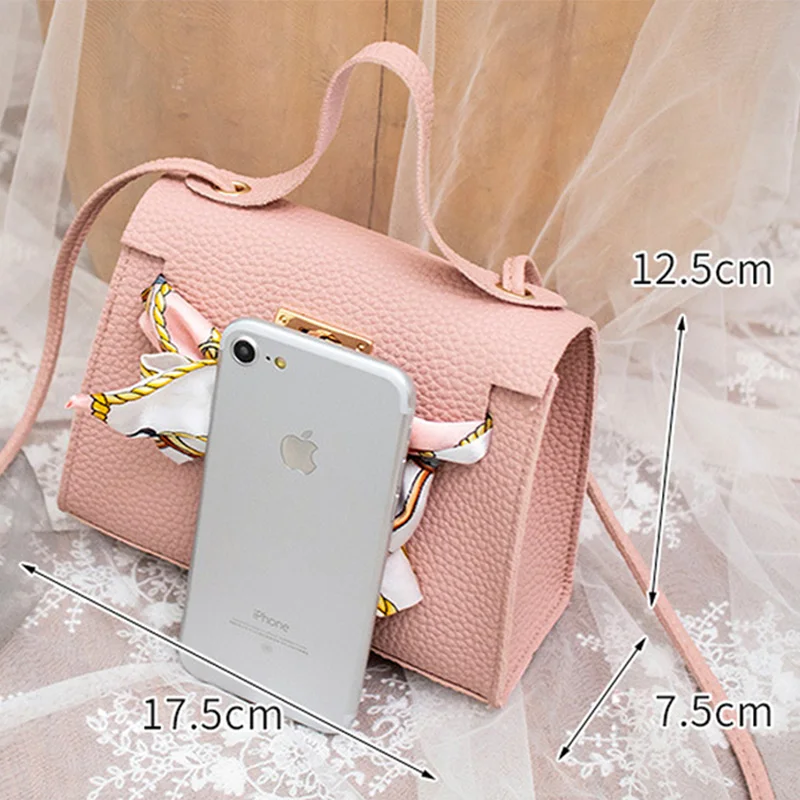 Women Elegant Scarf Handbag Ladies Casual Shoulder Messenger Bag Female Lock Crossbody Small Flap Bags Designer Handbags SS0423 (4)