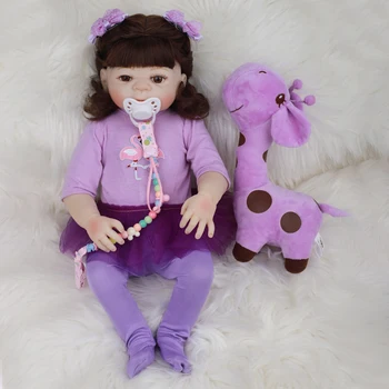 

48cm Baby Reborn Doll Model Infant Full Silicone Doll Cute Facial Form-Bath Soft Silicone Toy Girl Birthday Gift