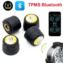 TPMS with 4 Sensors Stable Tpms Bluetooth Car Tire Pressure Detector Universal Mobile Phone APP Detection