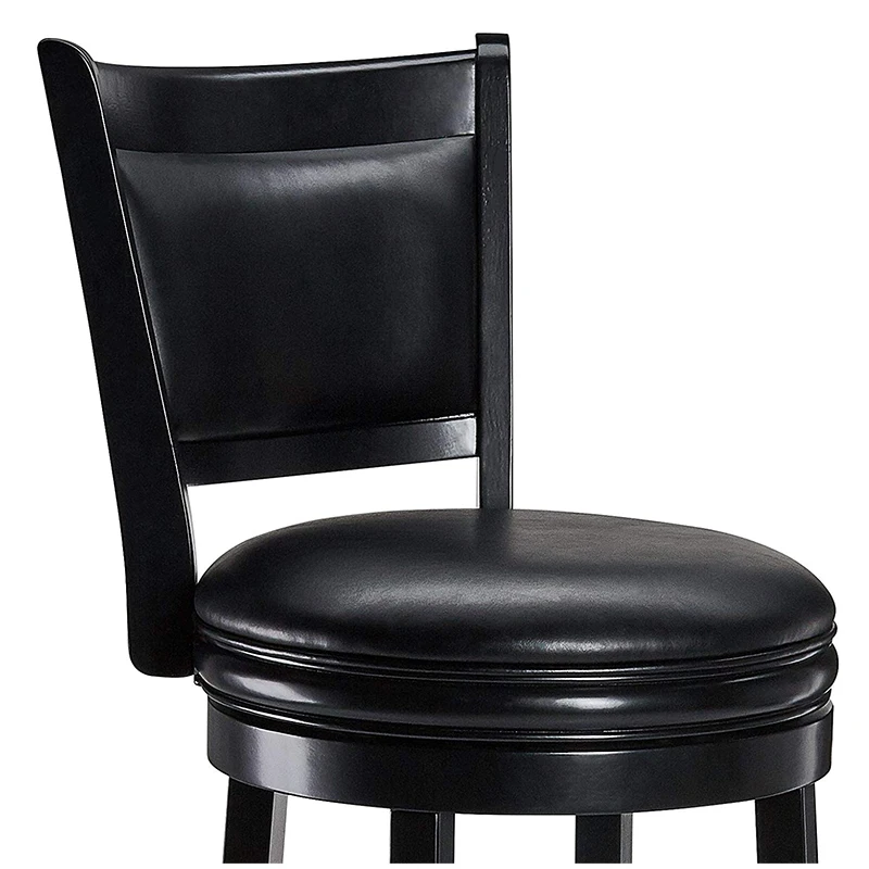 Деревянный вращающийся стул Винтаж Ретро Ремесло из искусственной кожи барный стул для дома, бара твердой древесины высокого стул высокий стул барный стул