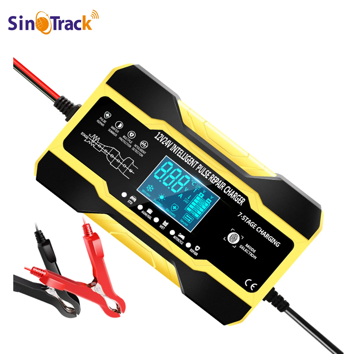 Eafc 12v 10a/24v 5a Autobatterie ladegerät Digital anzeige Impuls