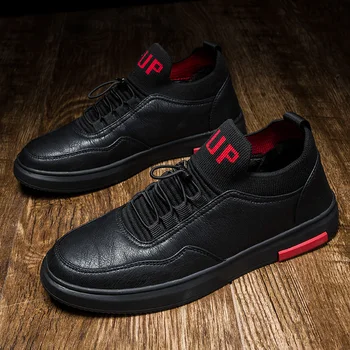 

YEINSHAARS High Quality Men Casual Shoes Outdoor Comfortable Leather Driving Loafer Fashion Male Flat Sneakers Shoes