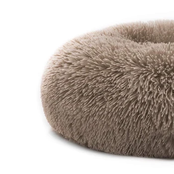 Warm Fleece Dog Bed 7 Sizes Round Pet Lounger Cushion For Small Medium Large Dogs