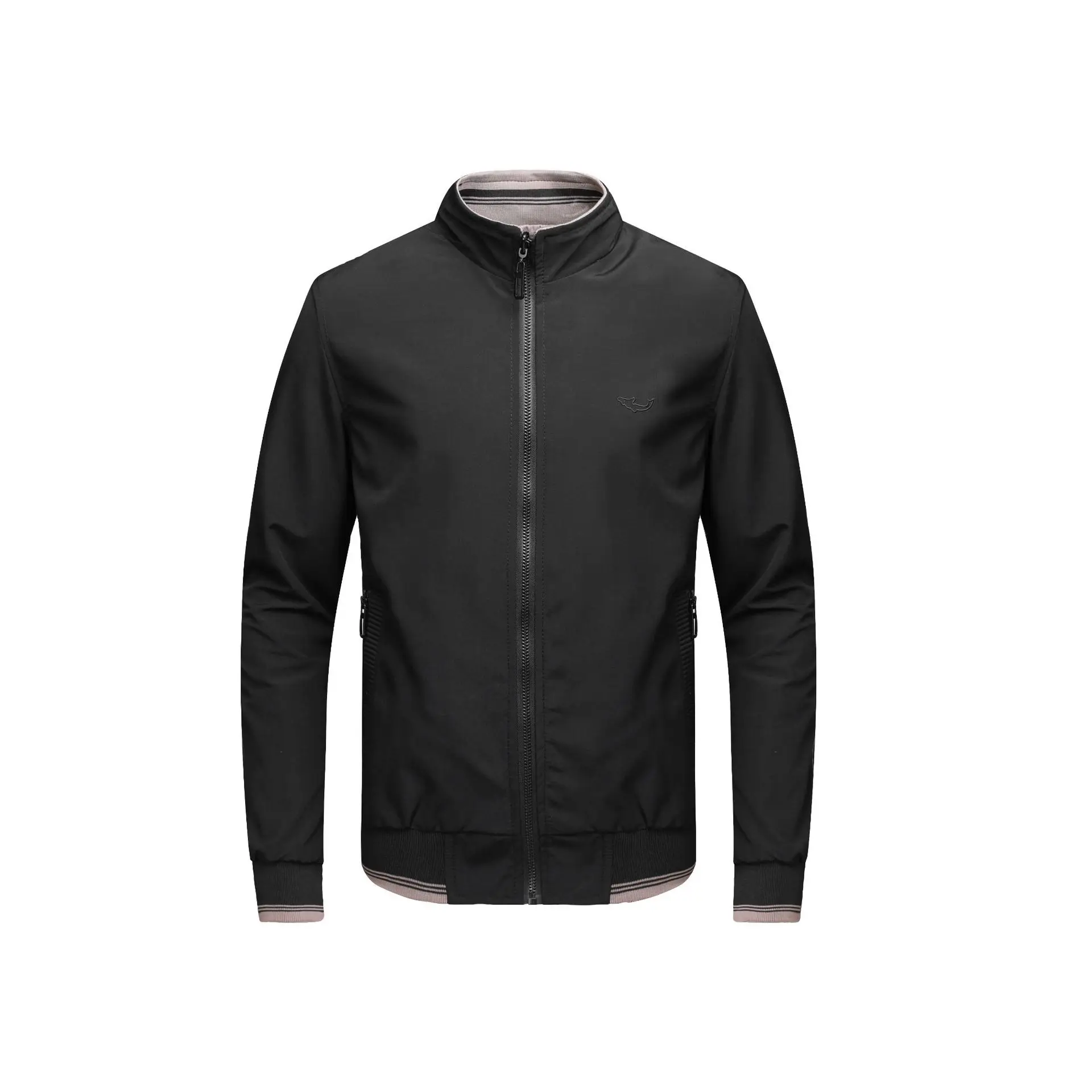 AliExpress повседневная мужская куртка зеленовато-голубое пальто для людей средних лет мужская двусторонняя куртка