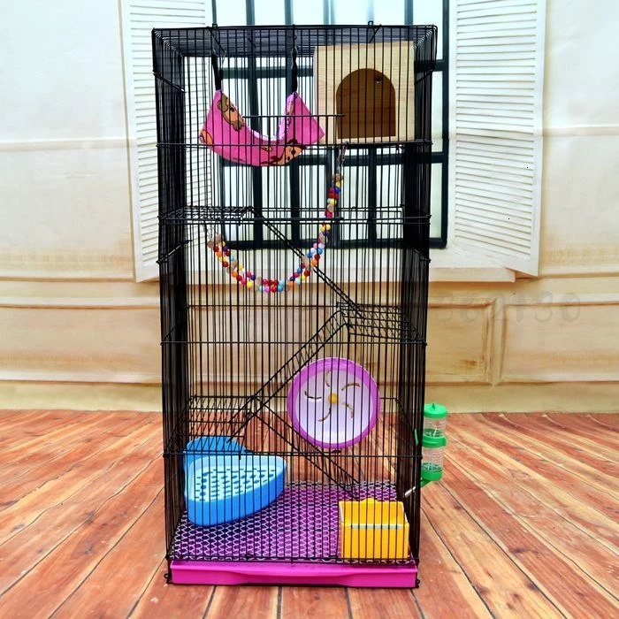 Three-story Demon King Squirrel Honey Bag Blossom Guinea Rat Villa Big Hamster Dragon Cat Standard Golden Flower Cage