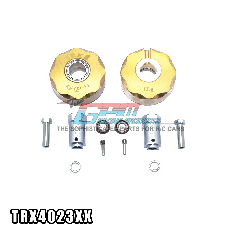 BRASS PENDULUM WHEEL KNUCKLE AXLE WEIGHT + 21MM HEX ADAPTER -SET TRX4023XX FOR 1/10 TRX4 82056-4 TRAIL CRAWLER | Игрушки и хобби