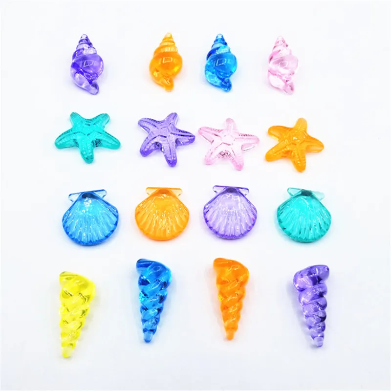 10 Pieces Acrylic Marine life Seashells starfish Solar Fish Game piece For Board Games Children amusement park decoration custom hamburger neon light acrylic pineapple shape fast food wall neon signs for party shop restaurant home decoration 5v 20cm