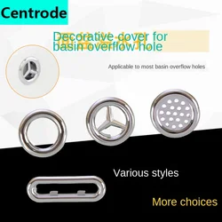 Ceramic basin overflow decorative cover wash face basin basin full of water overflow hole cover plug plug accessories