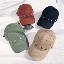 Корейская хип поп письмо вышивка бейсболка хлопковая кепка Женская индивидуальность Джокер Мягкий Топ остроконечная шляпа досуг шляпа Мода