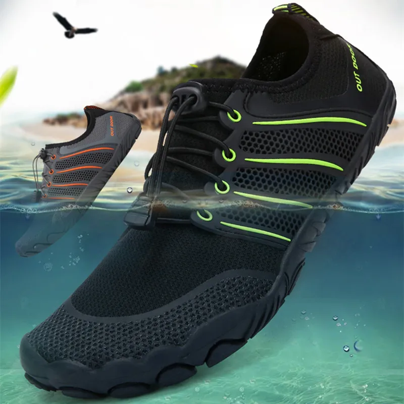 Men Women Quick Dry Trekking Water Sports Shoes Comfortable Breathable Upstream Beach Wading Shoes Nonslip Barefoot Aqua