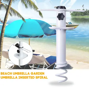 

With Carry Bag Grass Auger Holder Universal Umbrella Sand Portable Heavy Duty Wind Protection Beach Garden Stand Iron