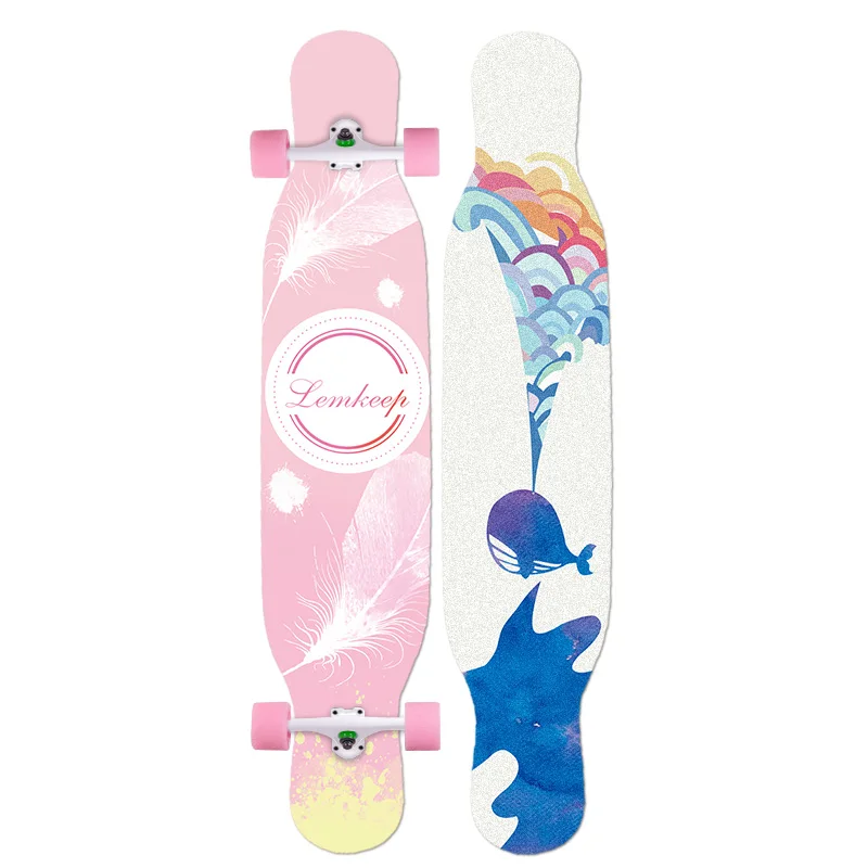 MS414 Dream Ⅱ 117 см/46in многоцветная печать Griptape dancing Street Longboard Abec-9 высокоскоростной хромированный стальной подшипник - Цвет: 07