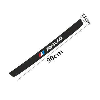 

90CM For Toyota RAV4 Auto Rear Bumper leather Stickers For Carbon Fiber Protector Car Trunk Guard Plate Film decoration stickers