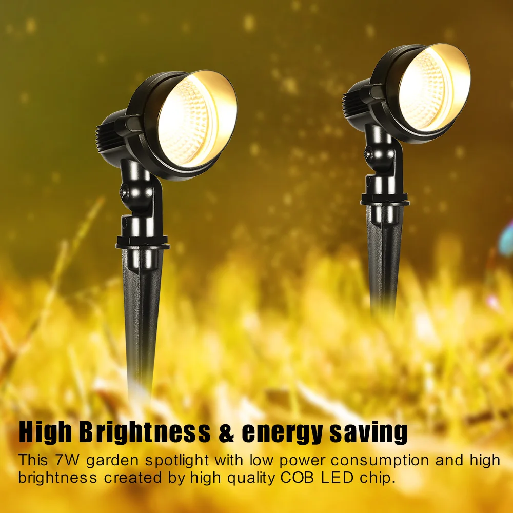 7 Вт Светодиодный светильник-Спайк, дорожка, ландшафтные точечные лампы, садовая лампа, уличный светильник, дорожка, пейзаж, водонепроницаемые точечные лампы, 85-265 в AC