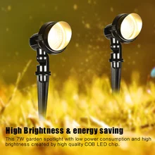 7 Вт Светодиодный светильник-Спайк, дорожка, ландшафтные точечные лампы, садовая лампа, уличный светильник, дорожка, пейзаж, водонепроницаемые точечные лампы, 85-265 в AC