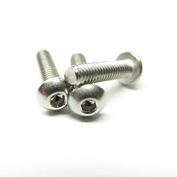 

100pcs Hex Head Socket machine Screws Round Bolt 304 Stainless Steel M3*(4/5/6/8/10/12/14/16/18/20/22/25/30) mm