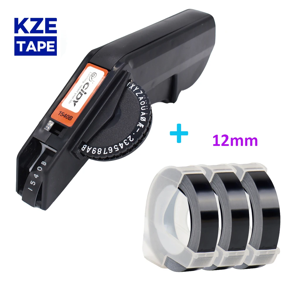 CIDY Label Maker 3D Embossed Tape Manual Labeling Machine replace Motex Typeweiter 1540B 9-12mm sticker | Компьютеры и офис