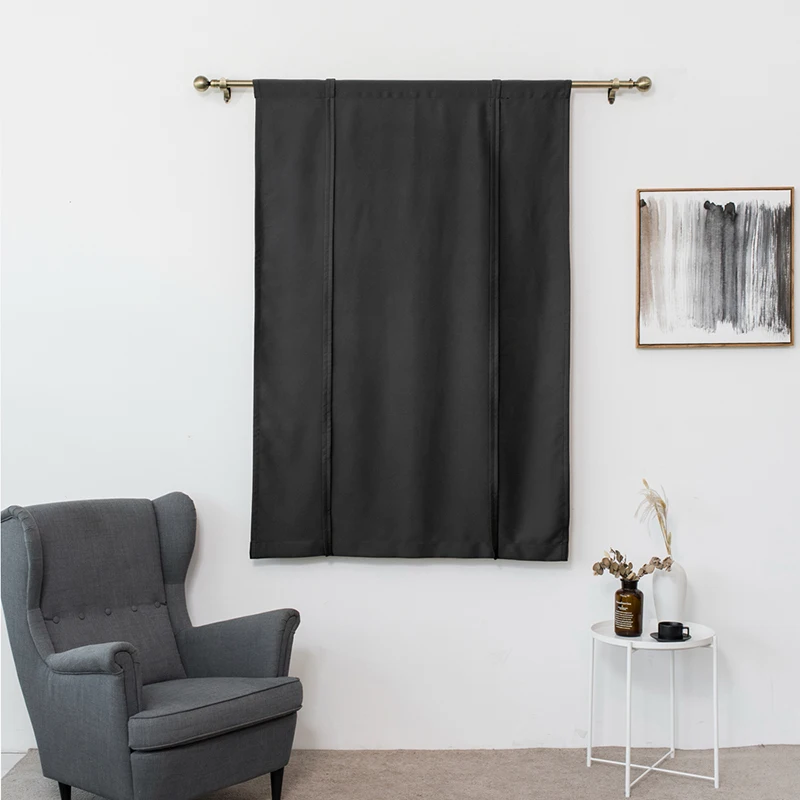 

Solid Color 1 Piece Blackout Curtain Short Curtain Window Treatment Drape Door Window Curtain for Living Room Bedroom