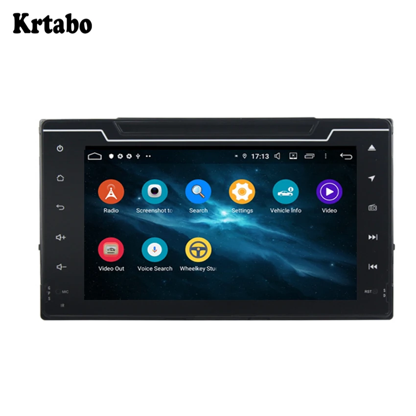 For Toyota Corolla Innova Crysta 2016 2017 smart car navigation reversing image control screen one machine recorder support DVD