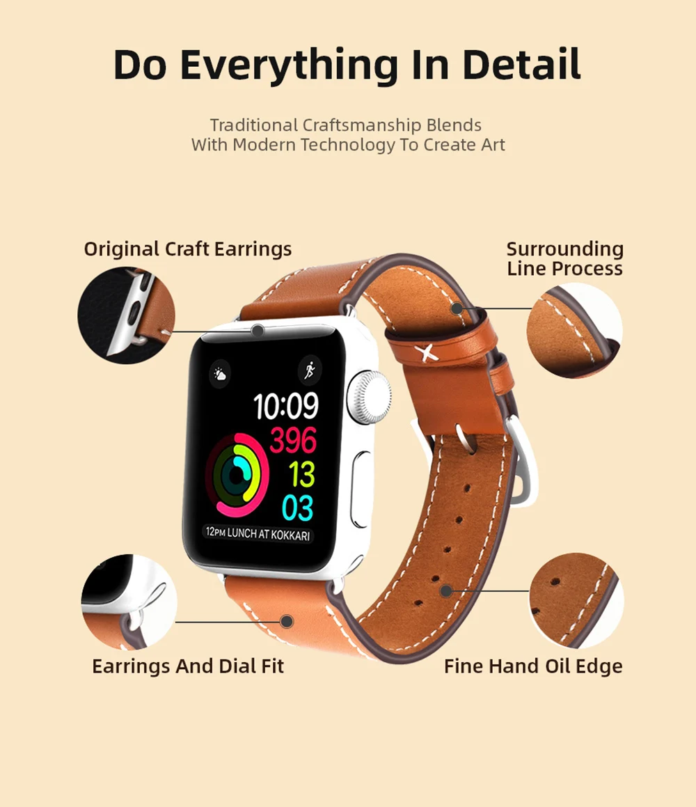Мягкий кожаный ремешок для часов Apple Watch Band 38 мм 40 мм 42 мм 44 мм для браслета iwatch наручные часы аксессуары для Apple Watch
