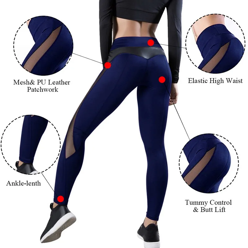 tiktok leggings 2020 New Leggings Women Pants Push Up Fitness Breathable Leggins High Waist Mesh Pants Female Seamless Slim Workout Pants yoga pants