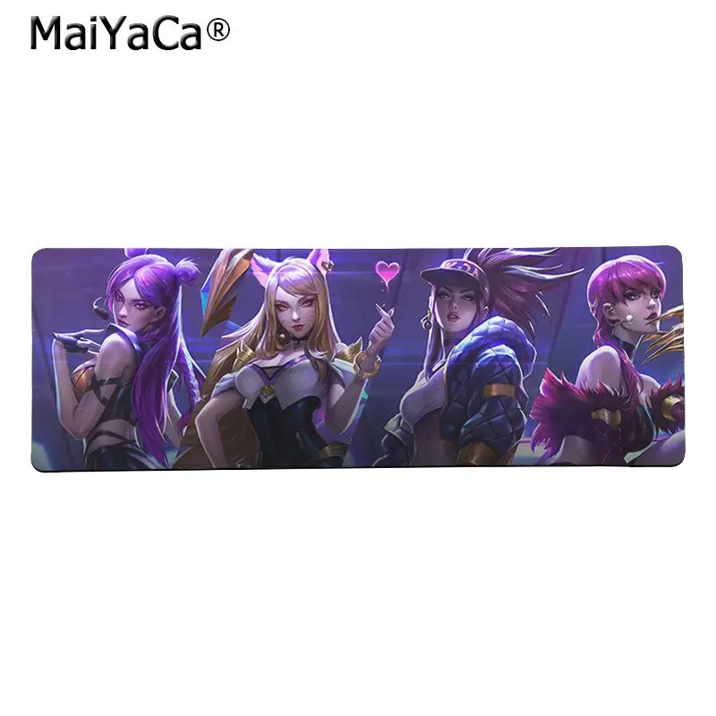 Maiya высокое качество Виртуальная девушка группа KDA Kaisa офисные мыши геймер мягкий коврик для мыши большой коврик для мыши клавиатуры коврик - Цвет: Lock Edge 40X90cm