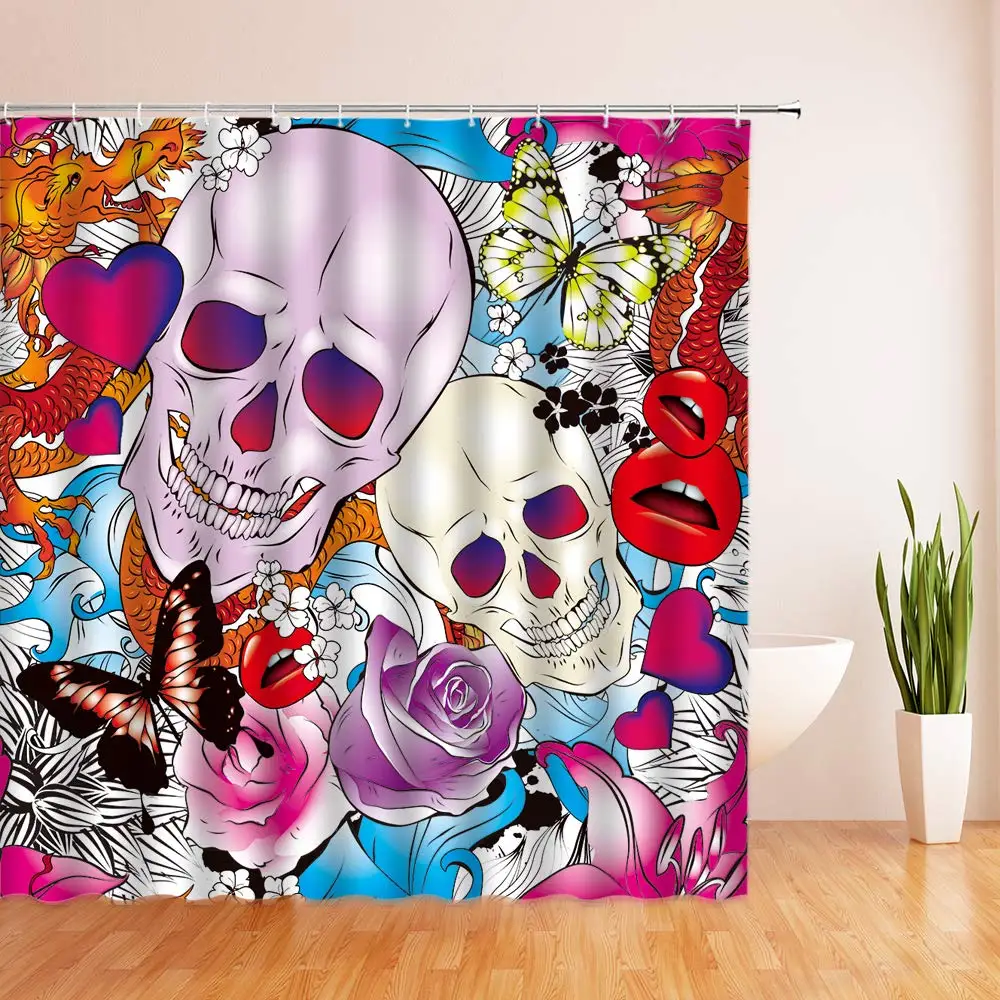 Sugarl Skull Gethoic Rose Flower Floral Dragon Art Vintage Creative Cool Day of Dead | Дом и сад