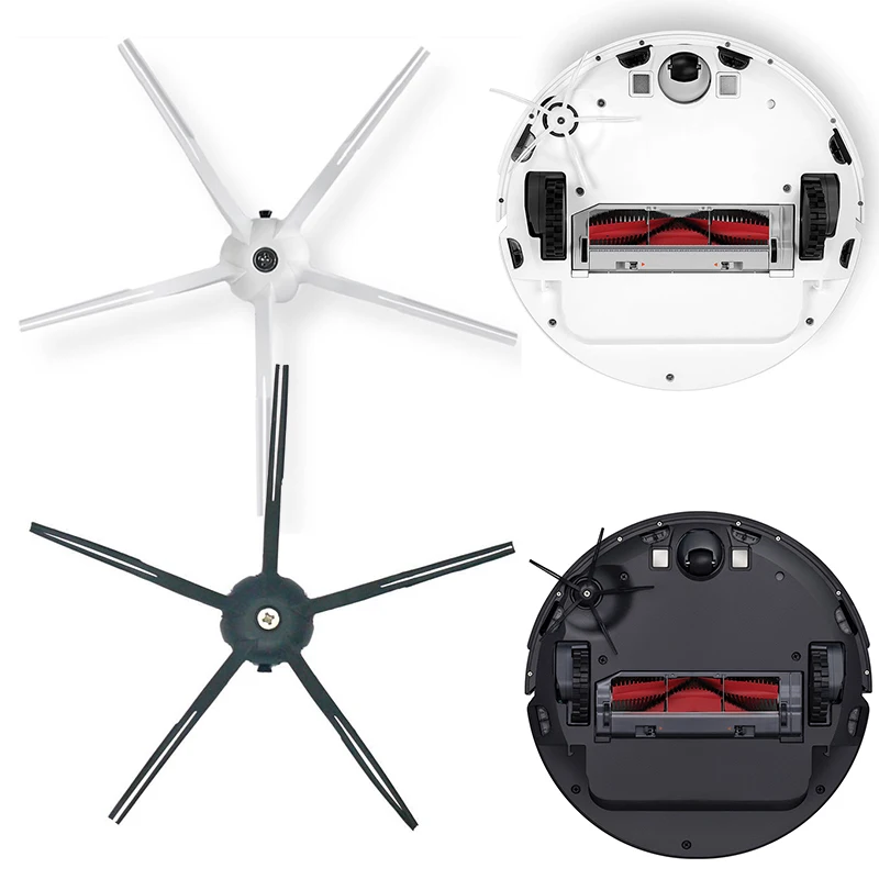 2 шт. Мягкая силиконовая боковая щетка для Roborock S5 S6 T6 E2 E35 запчасти пылесоса