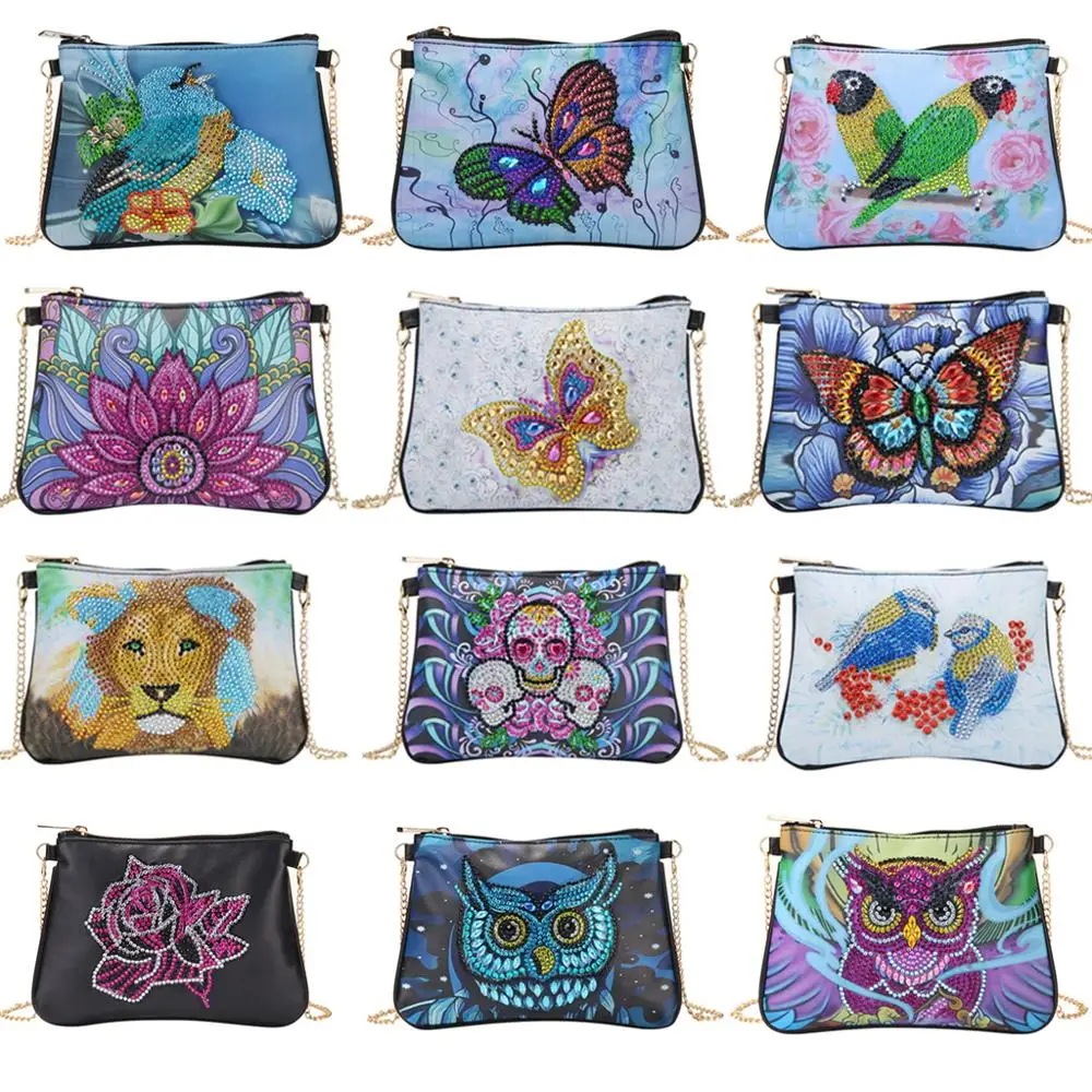 Gold Butterfly Diamond Art Bag Diamond Painting Purses DIY Art Purse