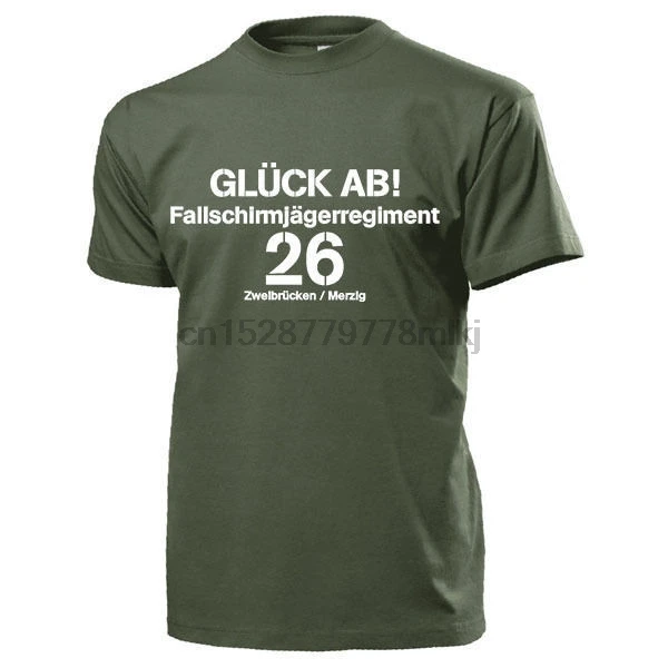 Ropa de marca de ajuste Delgado Casual Gluk Ab Fschjgrgt 26  Fallschirmjagerregiment Kompanie Zweibrucke T Shirt Shop| | - AliExpress