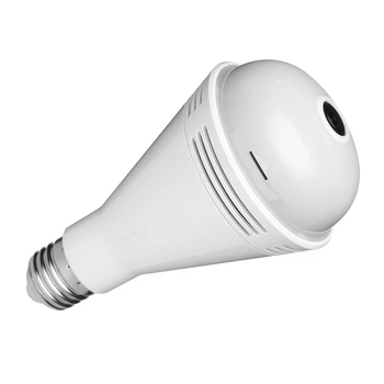 

960P WIFI Bulb Camera 360 degree Wide Angle Fisheye HD Indoor Camera Bluetooth Speaker Colorful Light White Light