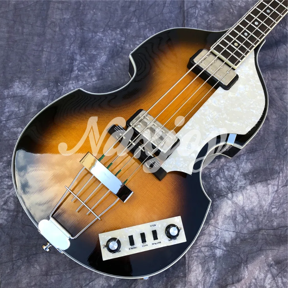 Hofner дымчатый цвет 4 струны электрическая бас гитара Hofner табак взрыв полый кленовый корпус Винтаж CT скрипка BB2 бас