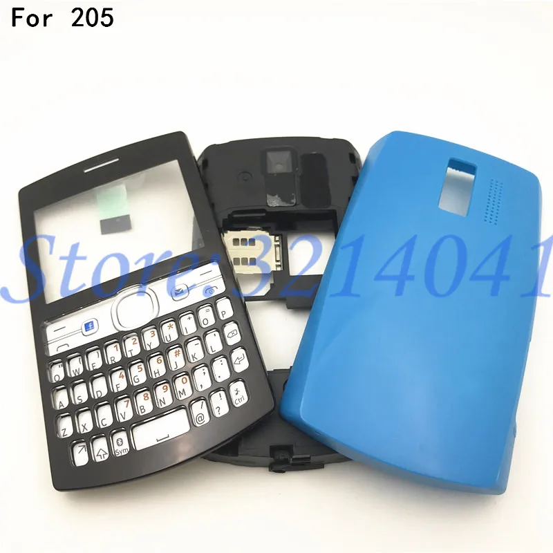 Полный Мобильный телефон корпус крышка батареи для Nokia 205 с английской клавиатурой+ логотип