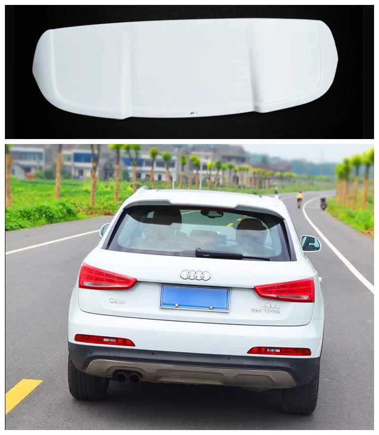 

High quality ABS Paint Car Rear Trunk Lip Spoiler Wing Fits For Audi A3 Sportback Q3 2013 2014 2015 2016