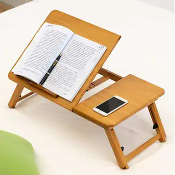 

S/M/L Adjustable Bamboo Computer Stand Laptop Desk Notebook Desk Laptop Table For Bed Sofa Bed Tray Picnic Table Studying Table