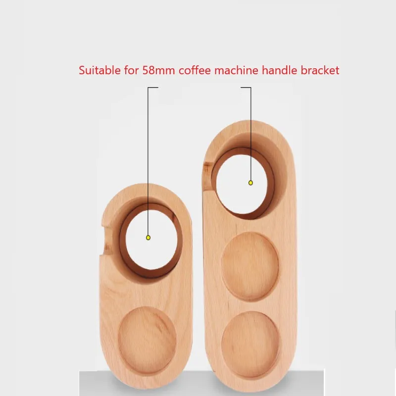 Держатель фильтра для кофе из цельного дерева Es press o Tamper Mat buech Press Powder Base Coffee