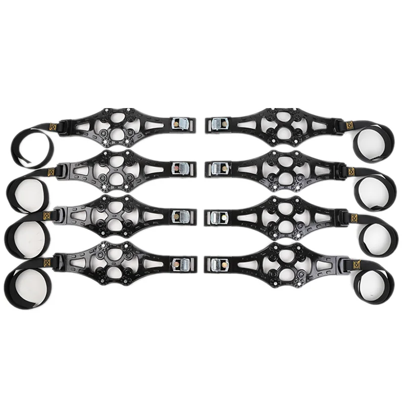 

11Pcs/Set Car Tyre Winter Roadway Safety Tire Snow Adjustable Anti-Skid Safety Double Snap Skid Wheel TPU Chains(Black)