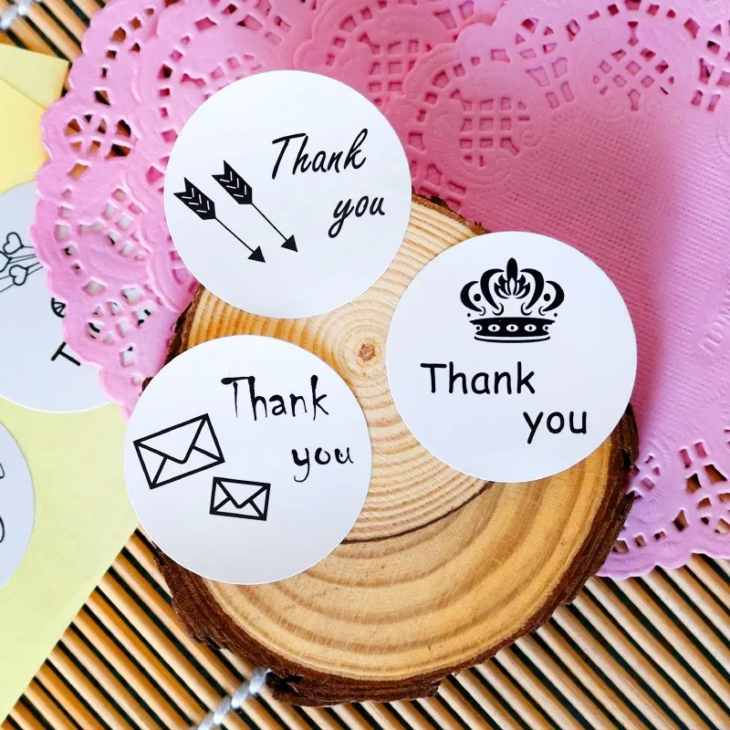 

1200pcs Thank You Stickers Seal Labels for envelope decoration Paper Sticker Handmade Gift Stationery Sticker