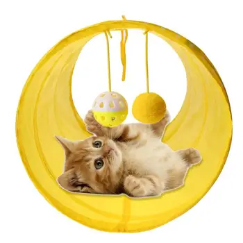 

1 Bag Natural Mint Collapsible Funny Pet Cat Play Tunnel Tubes Kitten Puppy Ferrets Rabbit Toy Cat Tunnel and Mint 50*25*25cm