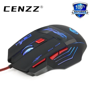 

New spot high quality 5500dpi computer wired mouse crack 6-key colorful luminous gaming mouse e-sports feel comfortable smart