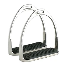 Horse-Racing-Equipment Stirrup Stainless-Horse Rubber-Treads Equestrian Anti-Slip 1-Pair