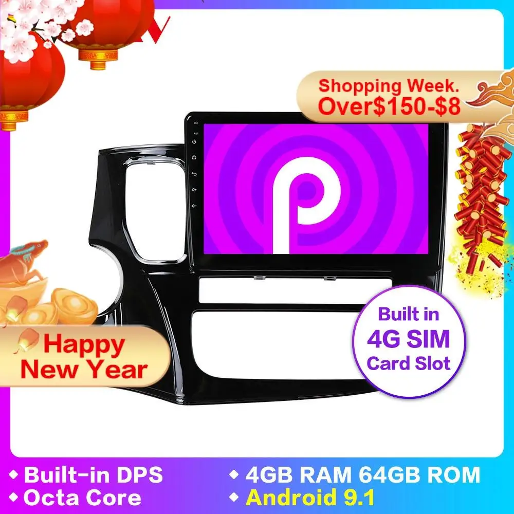 DSP Android 9 1 автомобильный dvd gps мультимедийный плеер для Mitsubishi Outlander xl 3