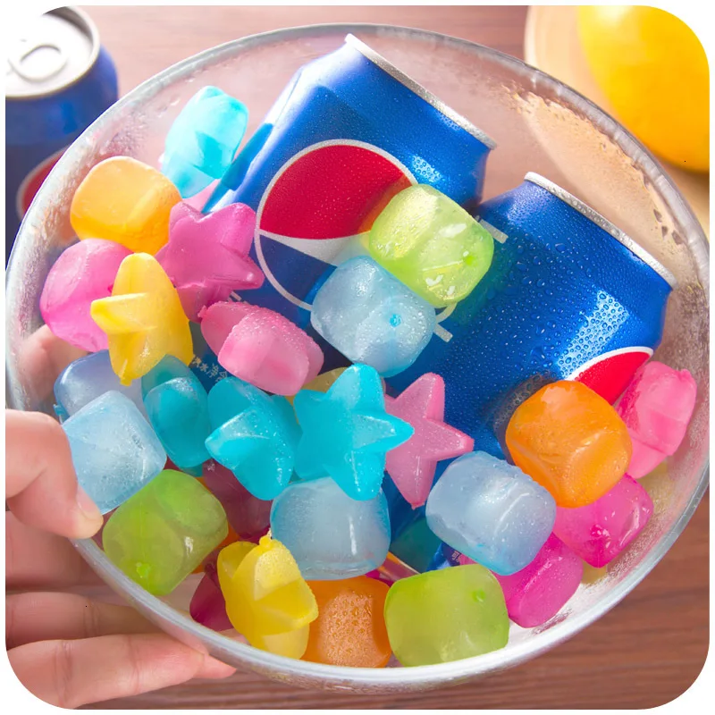 Delidge 20 шт в форме звезды кубики льда Пластиковые Многоразовые разноцветные кубики льда пикника держать напиток прохладным физическим охлаждением Бар Инструмент