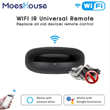 

MoesHouse Smart IR Infrared Remote Control Smart Life APP Control for All Control TV DVD CD AUD SAT Works withAlexa Google Home